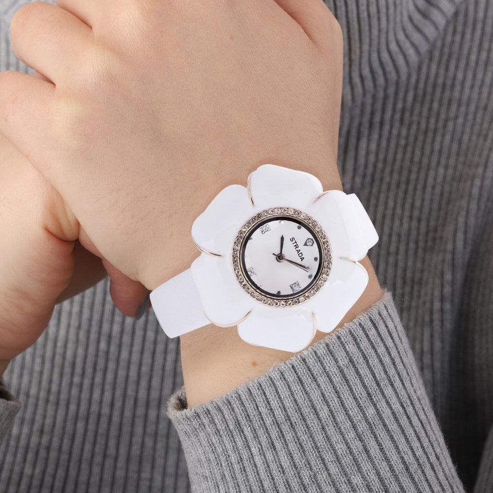 Strada Watch Mallow Flower White - Picture 3 of 6